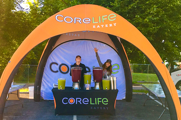 Core Life Eatery custom inflatable GYBE tent