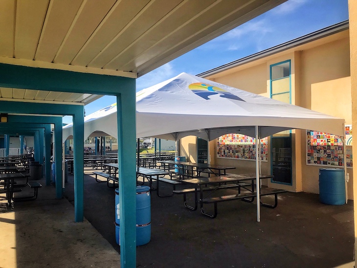 K12 school cafeteria tent