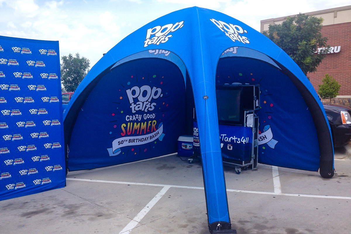 Pop Tarts Brand Activation custom GYBE Tent