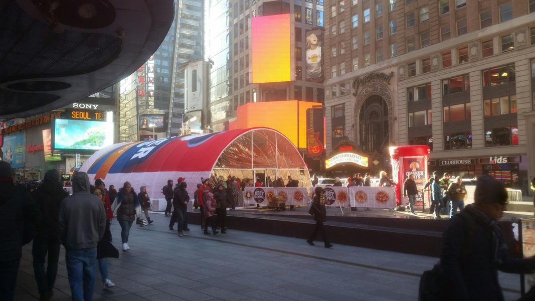 Quaker Oats Times Square Product Sampling Setup | Case Study