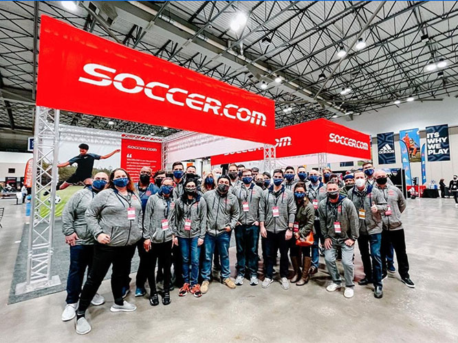 Soccer.com custom truss at the Soccer Coaches Convention