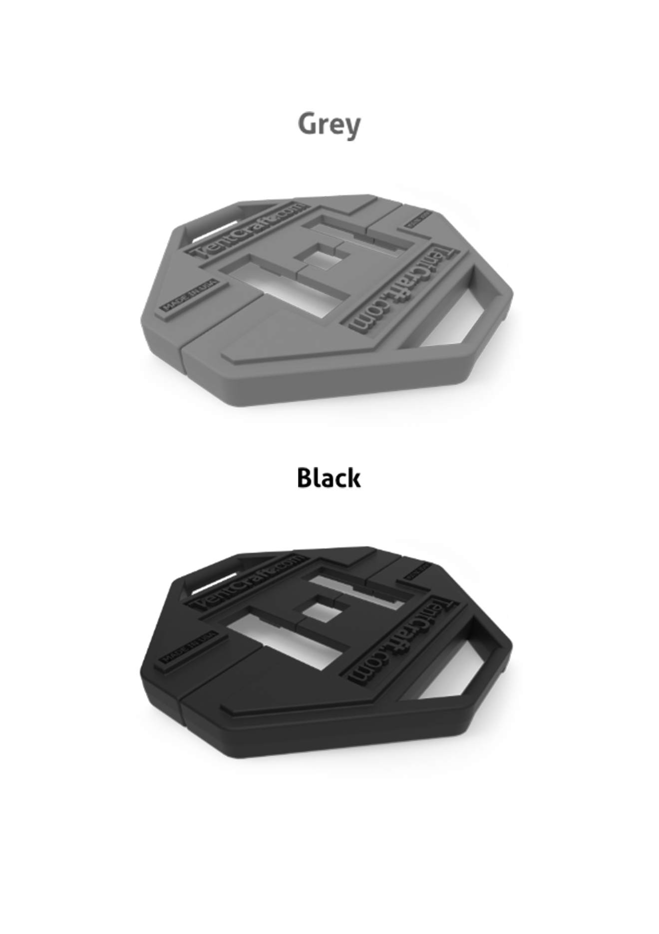 Weighted Footplates come in both black and gray